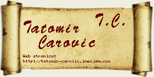 Tatomir Čarović vizit kartica